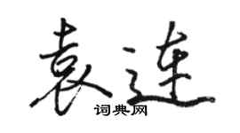 骆恒光袁连行书个性签名怎么写