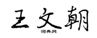 曾庆福王文朝行书个性签名怎么写