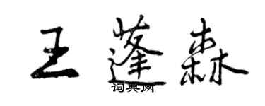 曾庆福王蓬森行书个性签名怎么写