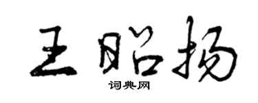 曾庆福王昭扬行书个性签名怎么写