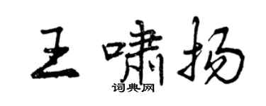 曾庆福王啸扬行书个性签名怎么写