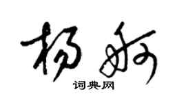 梁锦英杨舸草书个性签名怎么写