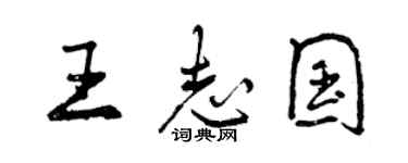 曾庆福王志国行书个性签名怎么写