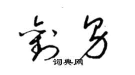 梁锦英刘男草书个性签名怎么写