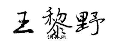 曾庆福王黎野行书个性签名怎么写