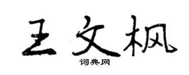 曾庆福王文枫行书个性签名怎么写