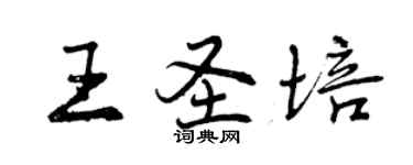 曾庆福王圣培行书个性签名怎么写