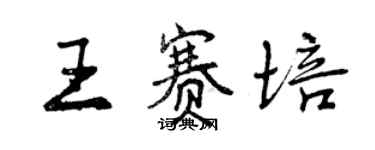曾庆福王赛培行书个性签名怎么写