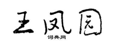 曾庆福王凤园行书个性签名怎么写