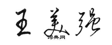 骆恒光王美强行书个性签名怎么写
