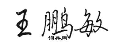 骆恒光王鹏敏行书个性签名怎么写