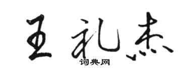 骆恒光王礼杰行书个性签名怎么写