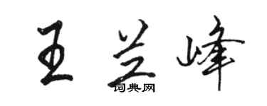 骆恒光王兰峰行书个性签名怎么写