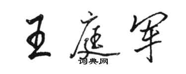 骆恒光王庭军行书个性签名怎么写