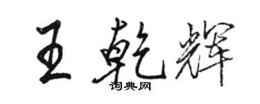骆恒光王乾辉行书个性签名怎么写