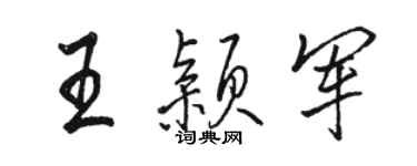 骆恒光王颖军行书个性签名怎么写