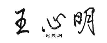 骆恒光王心明行书个性签名怎么写