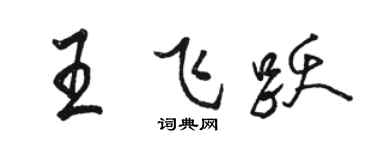 骆恒光王飞跃行书个性签名怎么写