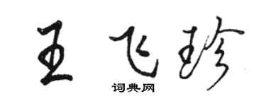 骆恒光王飞珍行书个性签名怎么写