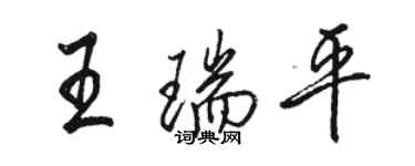 骆恒光王瑞平行书个性签名怎么写