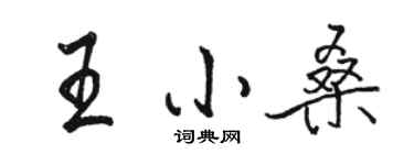 骆恒光王小桑行书个性签名怎么写