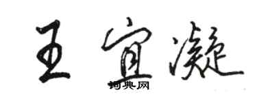 骆恒光王宜凝行书个性签名怎么写
