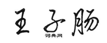 骆恒光王子肠行书个性签名怎么写