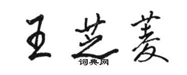 骆恒光王芝菱行书个性签名怎么写