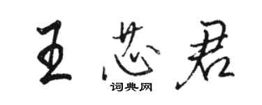 骆恒光王芯君行书个性签名怎么写