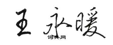 骆恒光王永暖行书个性签名怎么写