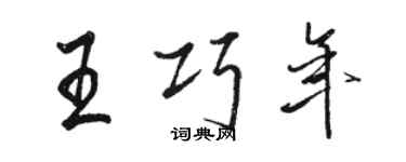 骆恒光王巧年行书个性签名怎么写