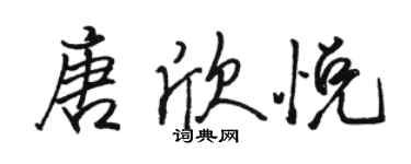 骆恒光唐欣悦行书个性签名怎么写