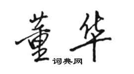 骆恒光董华行书个性签名怎么写