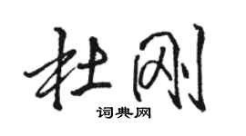 骆恒光杜刚行书个性签名怎么写