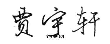 骆恒光贾宇轩行书个性签名怎么写