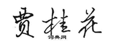 骆恒光贾桂花行书个性签名怎么写