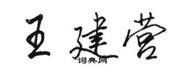 骆恒光王建营行书个性签名怎么写