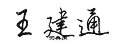 骆恒光王建通行书个性签名怎么写