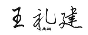 骆恒光王礼建行书个性签名怎么写