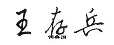 骆恒光王存兵行书个性签名怎么写