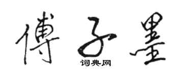 骆恒光傅子墨行书个性签名怎么写