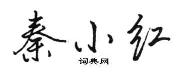 骆恒光秦小红行书个性签名怎么写