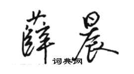 骆恒光薛晨行书个性签名怎么写