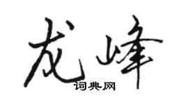 骆恒光龙峰行书个性签名怎么写