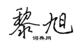 骆恒光黎旭行书个性签名怎么写