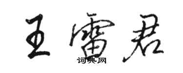 骆恒光王雷君行书个性签名怎么写