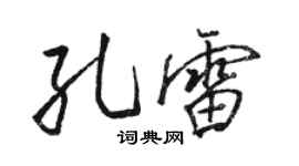 骆恒光孔雷行书个性签名怎么写