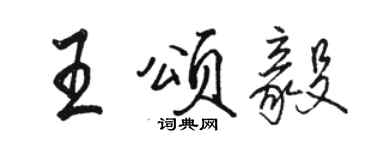 骆恒光王颂毅行书个性签名怎么写