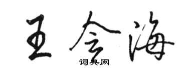 骆恒光王会海行书个性签名怎么写