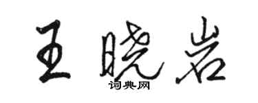 骆恒光王晓岩行书个性签名怎么写